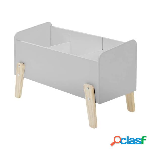 Vipack Caja para juguetes Kiddy madera gris frío