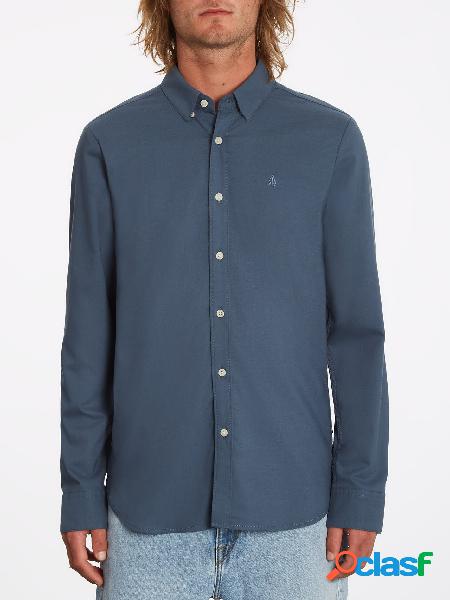 Volcom Camisa Oxford Stretch - MARINA BLUE