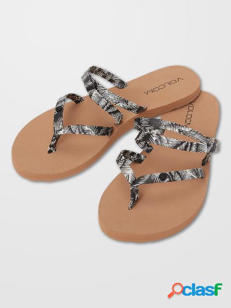 Volcom Sandalias Easy Breezy II - BLACK WHITE