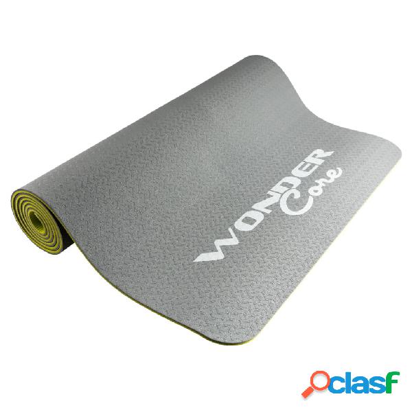Wonder Core Esterilla de yoga TPE 173x61x0,6 cm gris y verde