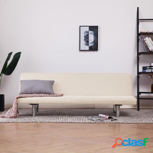 vidaXL 282194 Sofa Bed Cream Polyester
