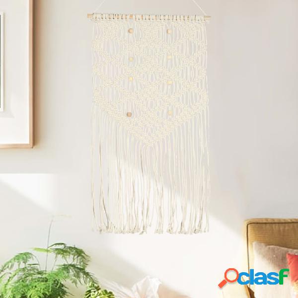 vidaXL Adorno de pared de macramé algodón 40x80 cm