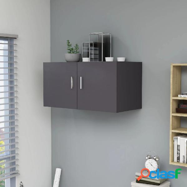 vidaXL Armario de pared aglomerado gris 80x39x40 cm