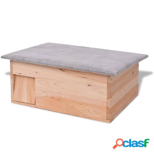 vidaXL Casa para erizos de madera 45x33x22 cm