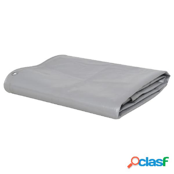 vidaXL Lona 650 g/m² 3x4 m gris