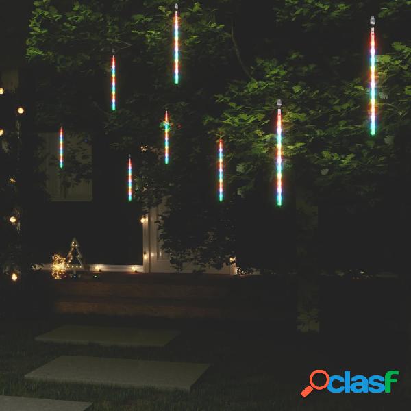 vidaXL Luces meteorito 8 uds 192 LED 30 cm colores