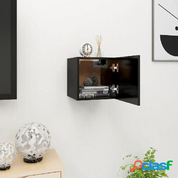 vidaXL Mueble de pared para TV negro 30,5x30x30 cm