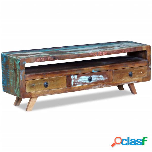 vidaXL Mueble para la televisión con 3 cajones madera