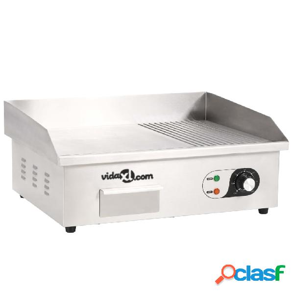 vidaXL Plancha eléctrica de cocina acero inoxidable 3000 W