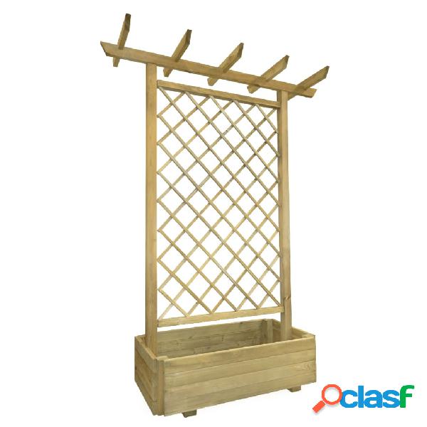 vidaXL Pérgola con jardinera de madera 162x56x204 cm