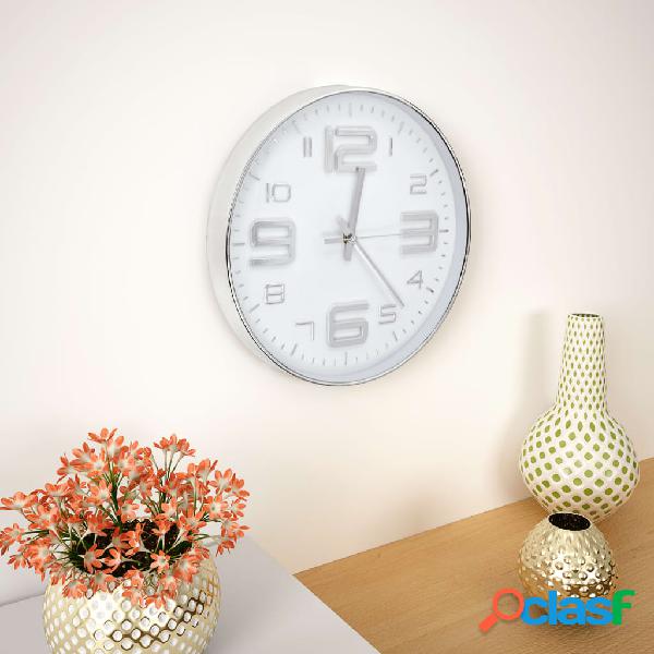 vidaXL Reloj de pared 30 cm plateado