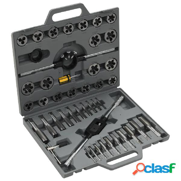 vidaXL Set de machos y terrajas 45 piezas