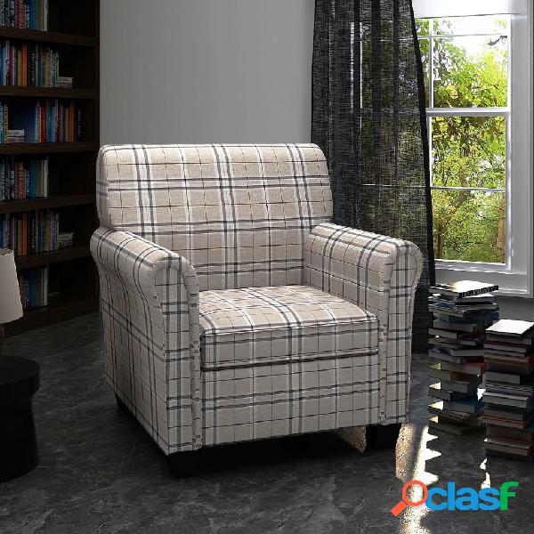 vidaXL Sillón sofá con asiento acolchado de color crema