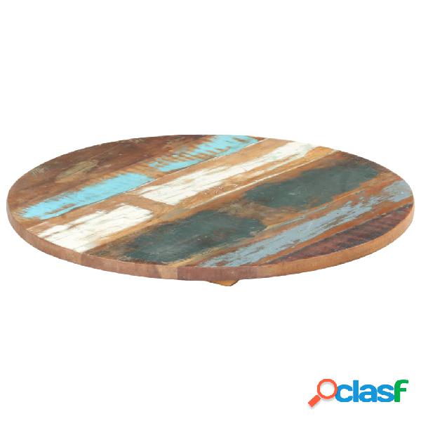 vidaXL Tablero de mesa redonda 60 cm 25-27 mm madera maciza