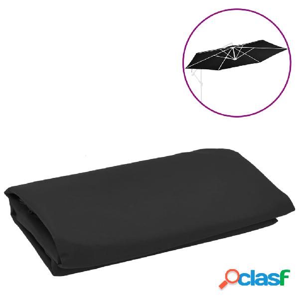 vidaXL Tela de repuesto para sombrilla voladiza negro 350 cm