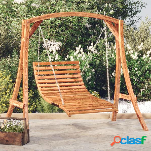 vidaXL Tumbona columpio madera curvada acabado de teca