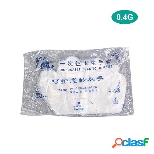 100pcs guantes desechables guantes de PE para prueba de