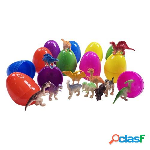 12 UNIDS Huevos de Pascua Con 36 UNIDS Animales Juguetes
