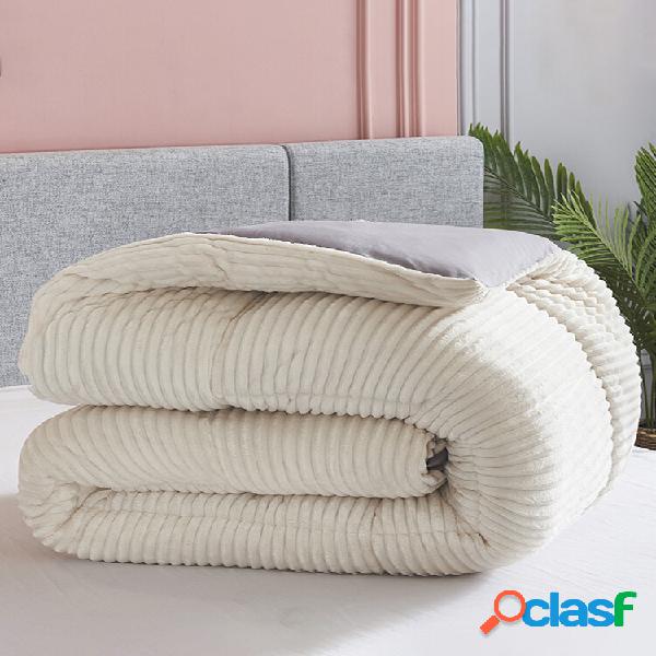 1pc Edredón blanco de doble cara Ropa de cama de lana de