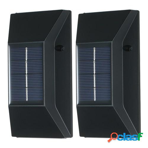 2pcs 6V 12W 6LEDs Energía solar Lámpara de pared iluminada