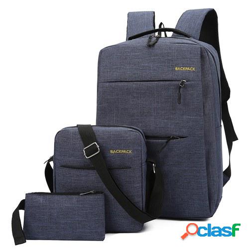 3 piezas Mochila Combo Set Mochila para computadora