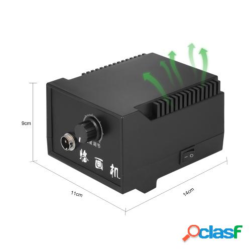 60W 220V 16PCS Woodburner Wood Burning Tool Kit Ajustable 0