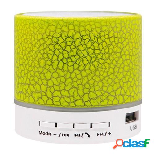 A9 grieta patrón Mini altavoz luz colorida soporte U disco