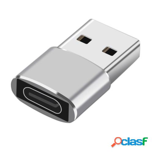 Adaptador de aleación de aluminio USB-C hembra a USB 2.0