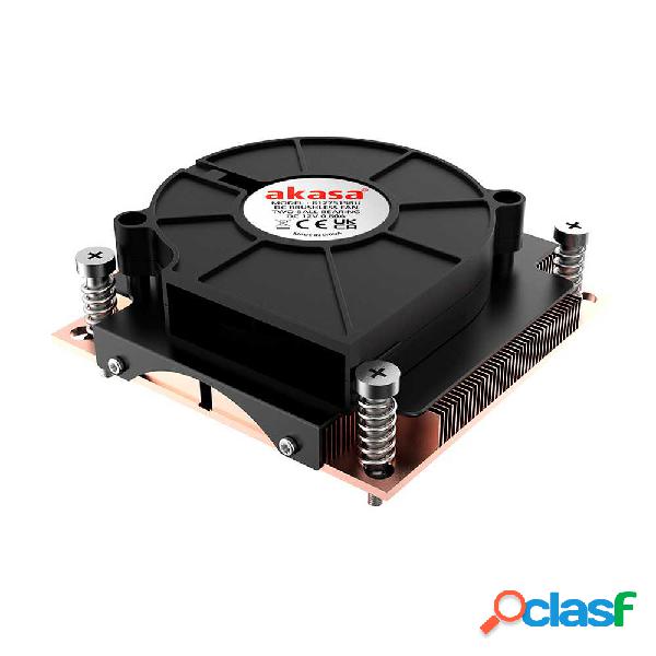 Akasa ak-cc7401bp01. low profile cpu cooler con side blower