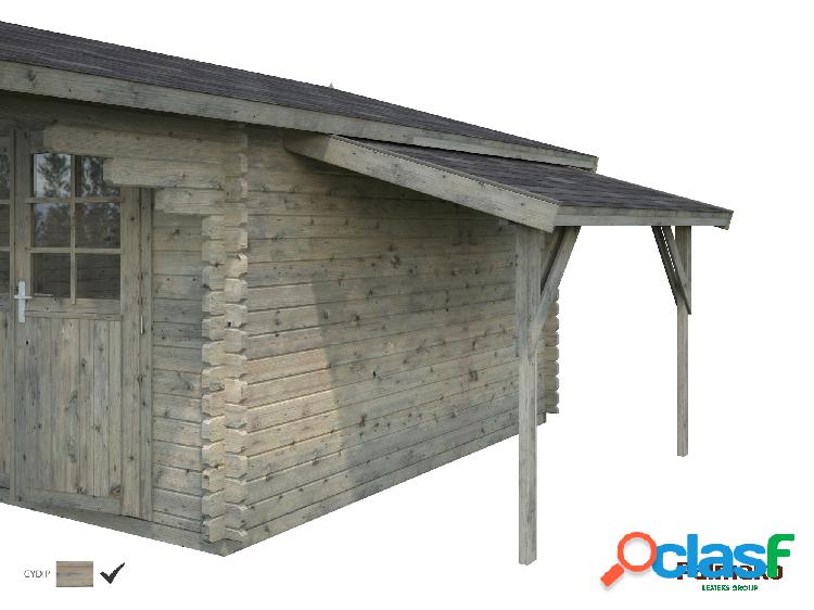 Alero para cabañas de madera Palmako de 4.3m2 Gris