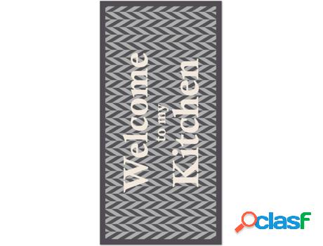 Alfombra HOME & LIVING Welcome to my Kitchen (Gris - 80x150