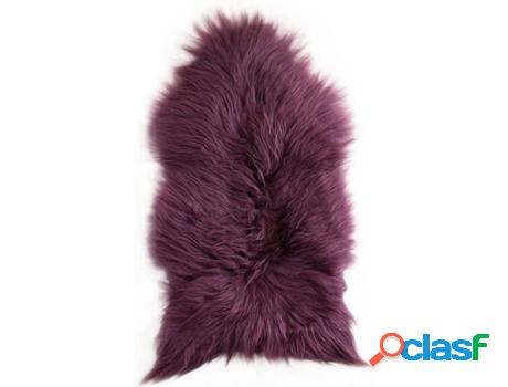Alfombra ZERIMAR Piel de Cordero (Morado - 90x60 cm - Piel)