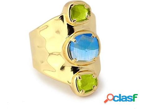 Anillo ANARTXY Cat Eyes Stone (Acero Inoxidable - Dorado,