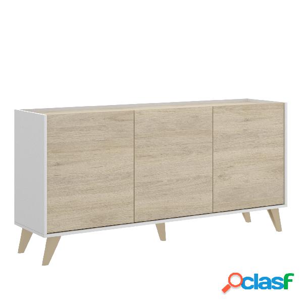 Aparador Dekit Ness Blanco Natural 75x155x43cm