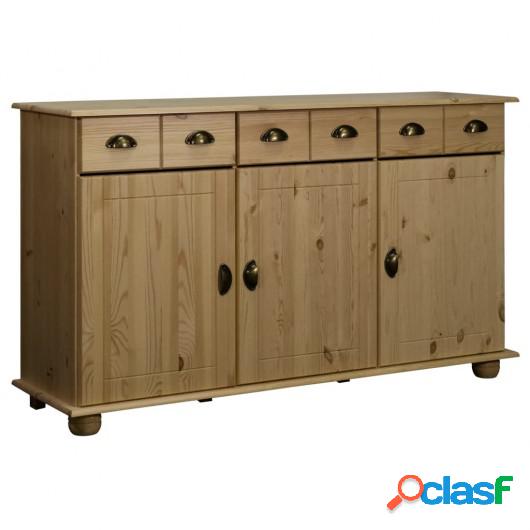 Aparador de madera maciza de pino 134x39x79,5 cm