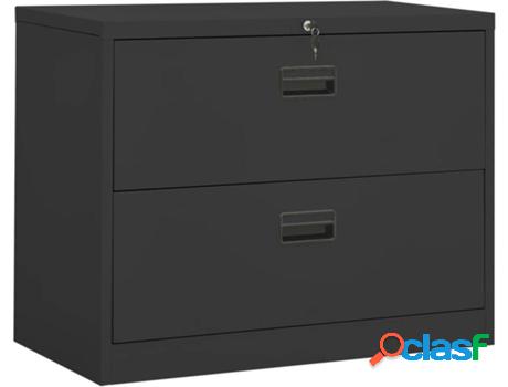 Archivador VIDAXL Gris Oscuro (90 x 46 x 72.5 cm - Acero)