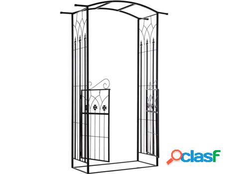 Arco de jardín OUTSUNNY Con doble puerta y soporte para