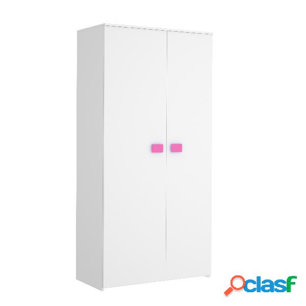 Armario De 2 Puertas Mix Dekit Chic Blanco (Fucsia Y Oceano)