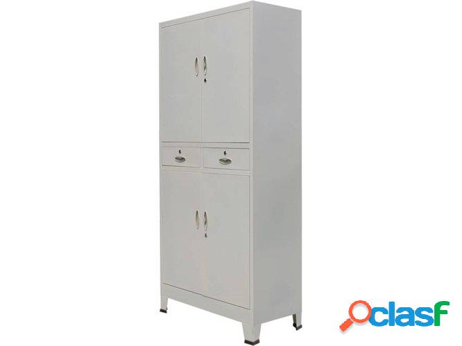 Armario de Oficina VIDAXL Gris (90x40x180cm - Acero)