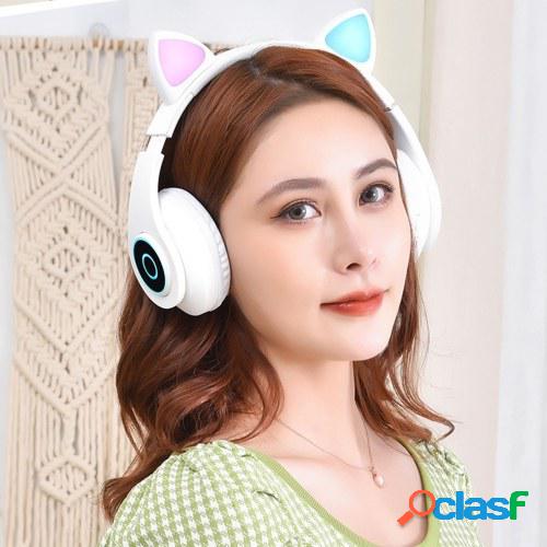 B39 Over Ear Music Headset Cat Ear Auriculares brillantes