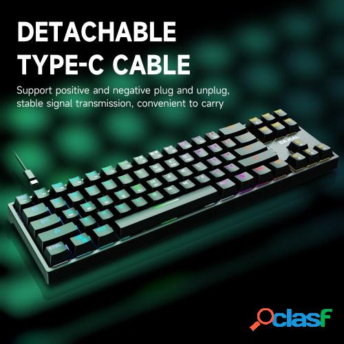 BAJEAL K71 Teclado mecánico con cable 71 teclas Teclado