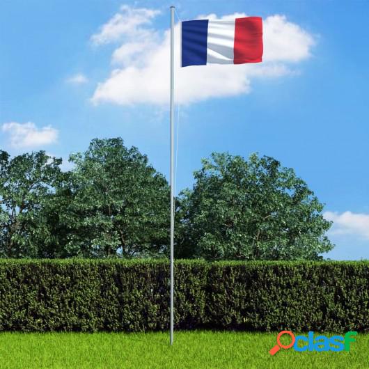 Bandera de Francia y mástil de aluminio 6,2 m