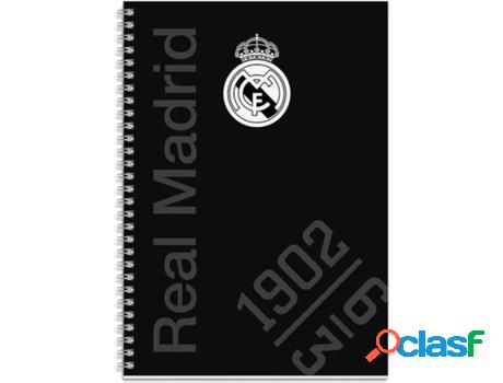 Bloc de Notas REAL MADRID 64258 Negro (30 x 21 x 1 cm)