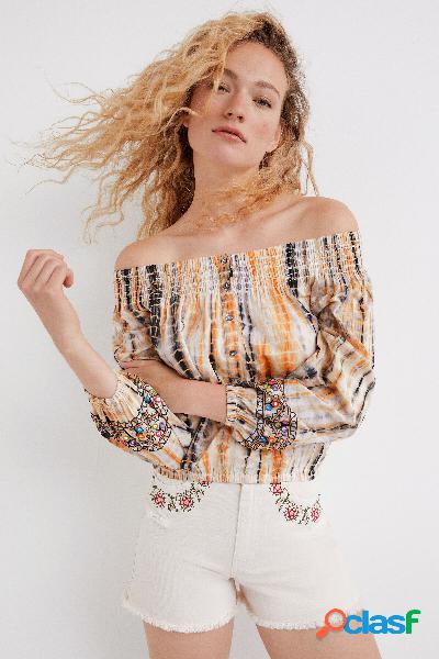 Blusa cuello de barco