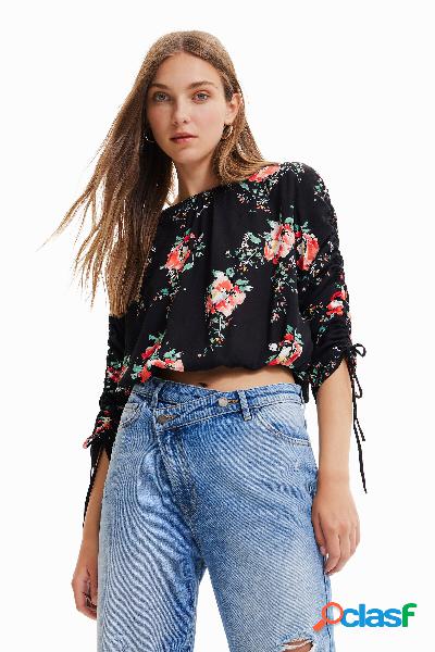 Blusa mangas ajustables floral