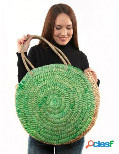 Bolso De Playa Circular Para Mujer Verde