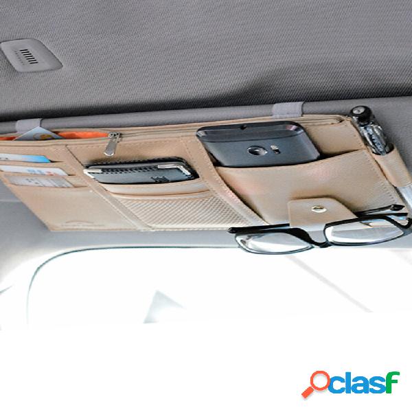 Bolso de almacenamiento multifuncional de cuero para coches