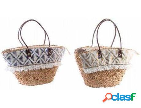 Bolsos HOGAR Y MÁS Mimbre Natural Diseño Étnico