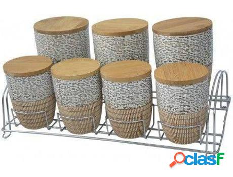 Bote Galleta- Conserva HOGAR Y MÁS Tarro De Madera Bambú