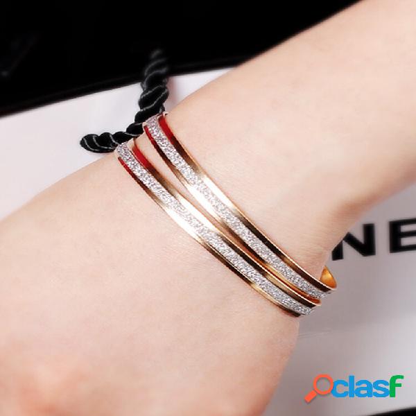 Brazalete de moda Pulsera de brazalete de plata de oro